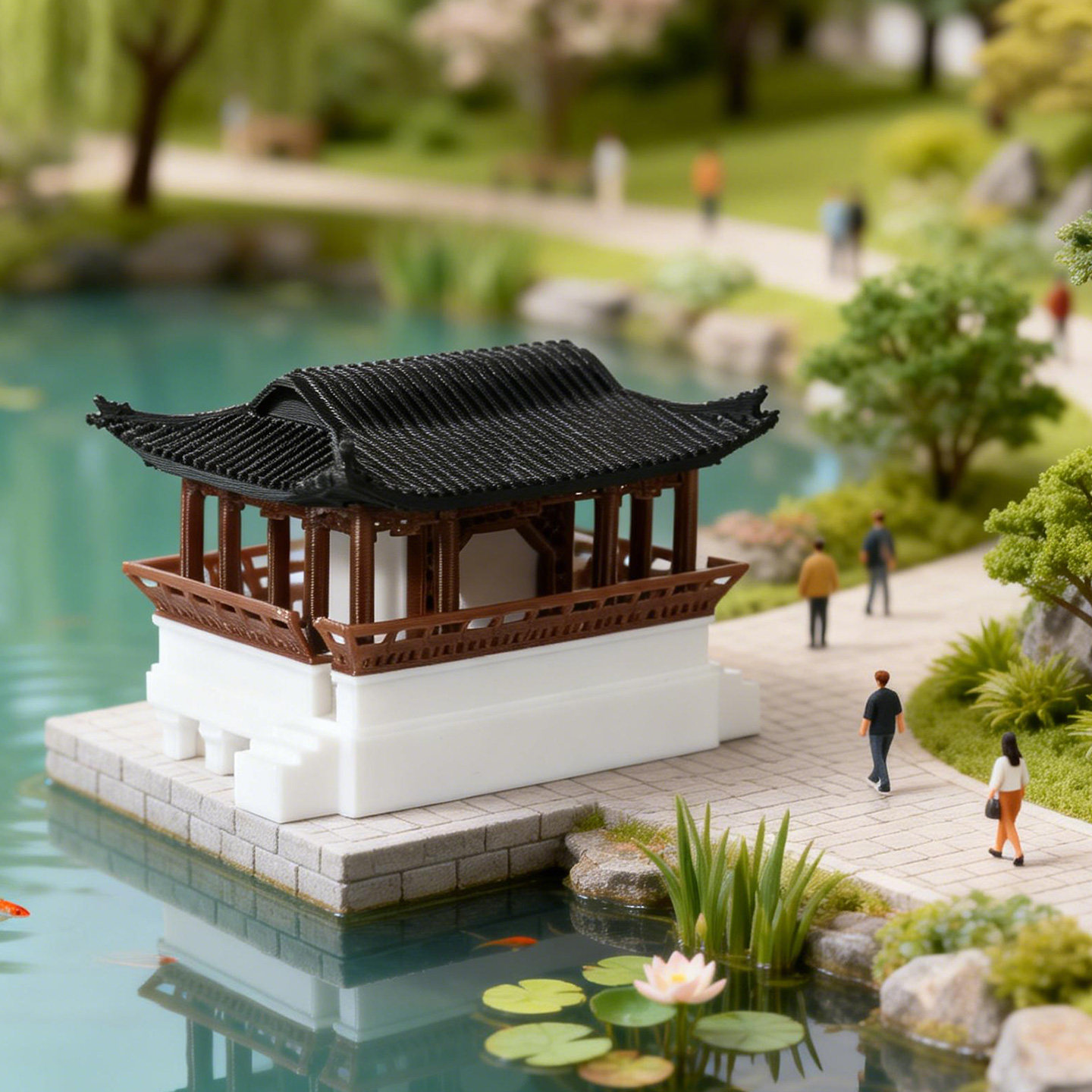 Landscape Bonsai Garden - Chinese Klassieke Tuin Miniatuur Landschap Decoratie