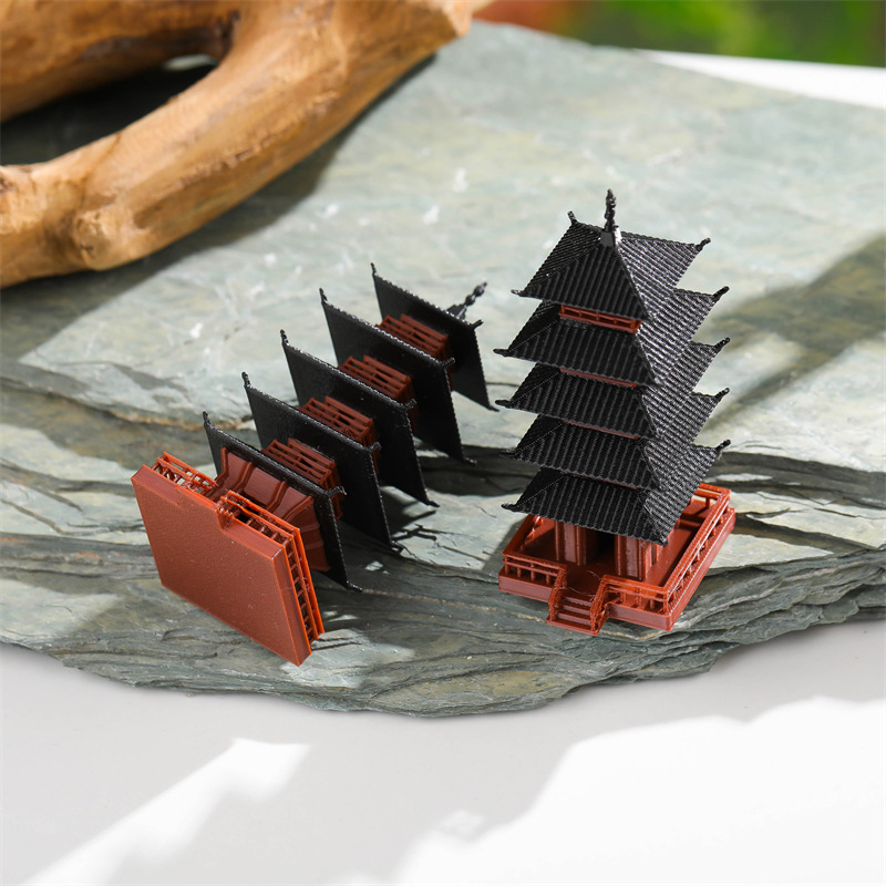 Bonsai Garden Mini - Mini Pagode Standbeeld Oud Gebouwmodel Zen