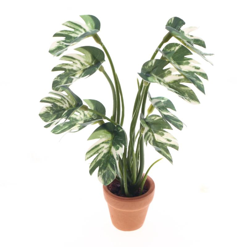 Landscape Bonsai Garden - New.1PC 1/12 Poppenhuis Simulatie Monstera Groene