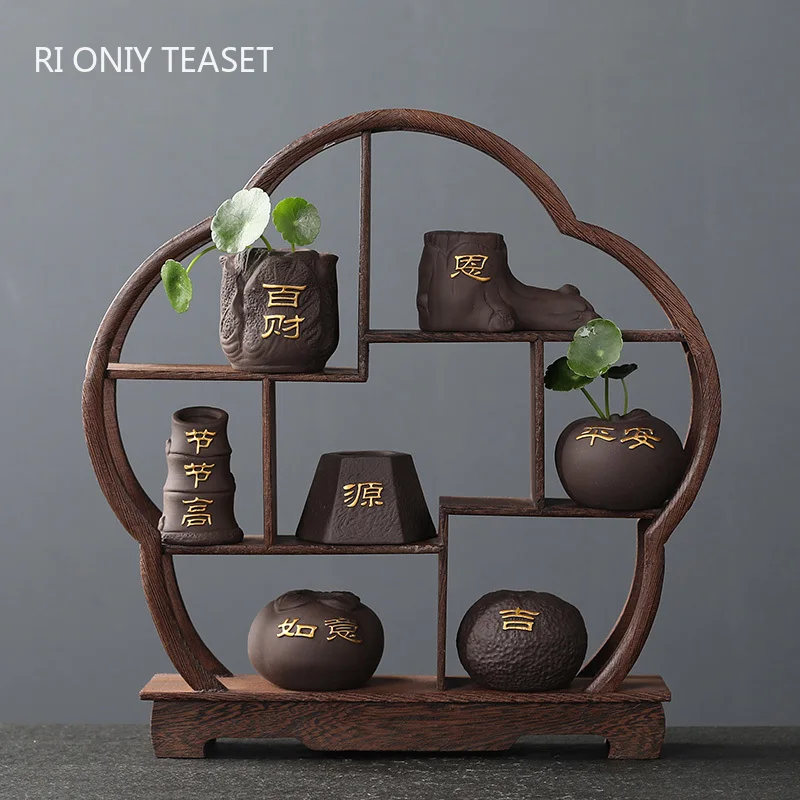 Creatieve Paarse Klei Thee Hui - Bonsai Garden Mini recensie en prijs