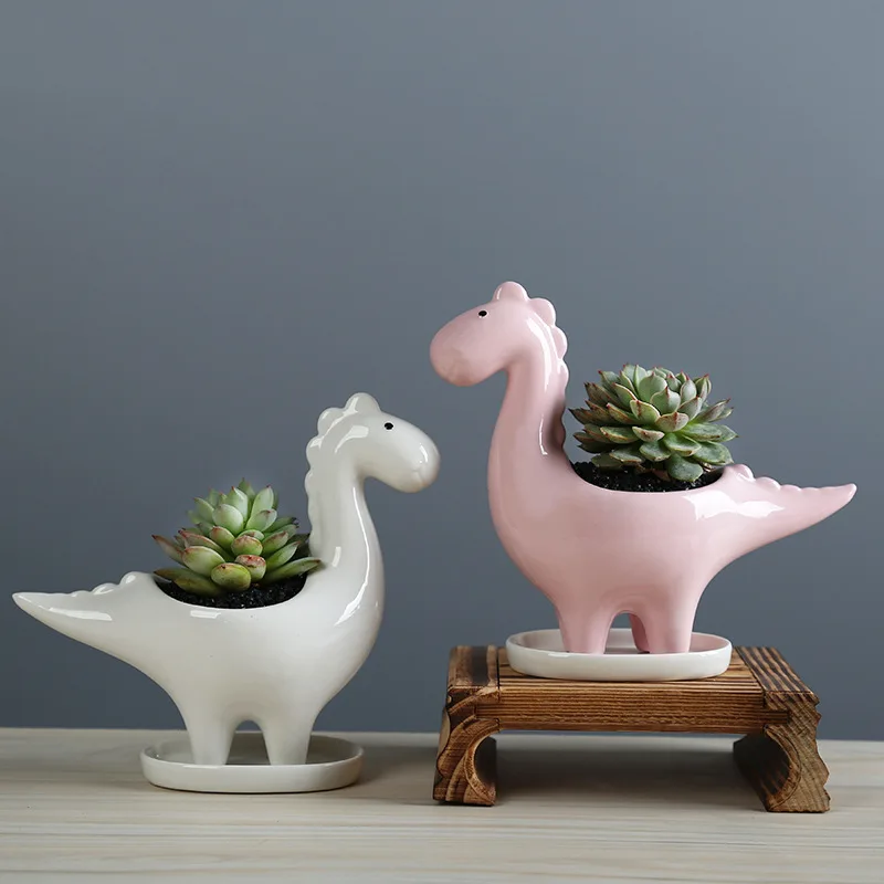 Keramische cartoon dinosaurus  - Japanese Garden Bonsai recensie en prijs